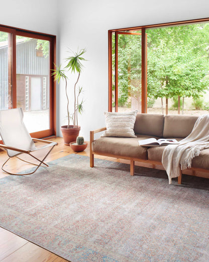 Loloi Wynter WYN-04 Rojo/Verde azulado