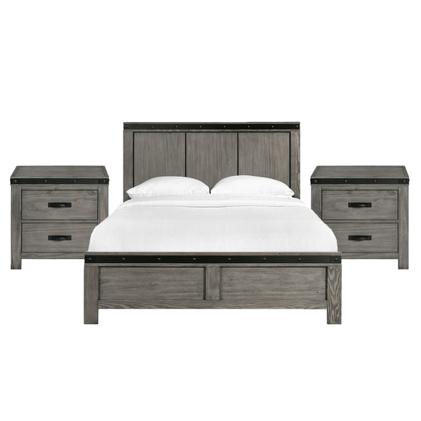 Wade Queen 3PC Bedroom Set with 2 Nightstands
