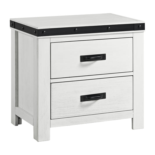 Wade Youth 2-Drawer Nightstand in White