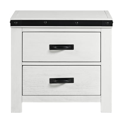 Wade Youth 2-Drawer Nightstand in White