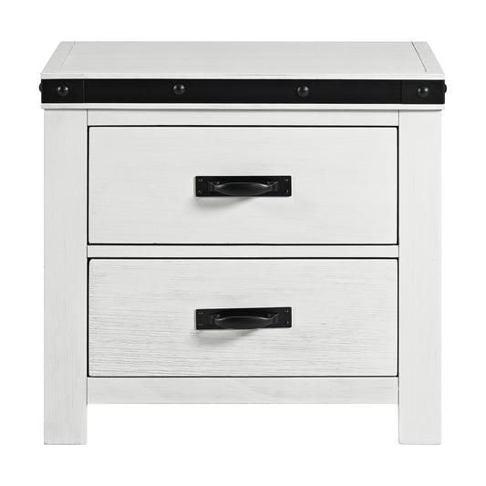 Wade Youth 2-Drawer Nightstand in White