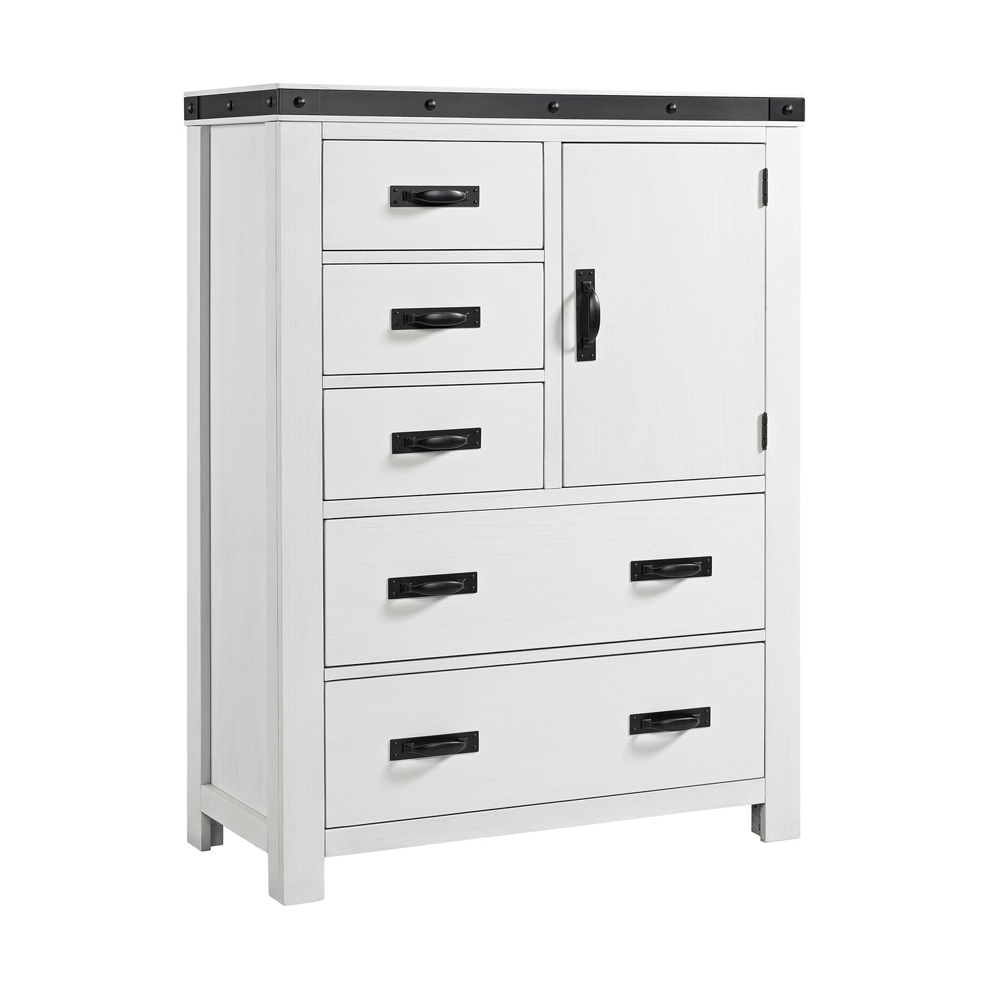 Wade Youth 5-Drawer Door Chest in White