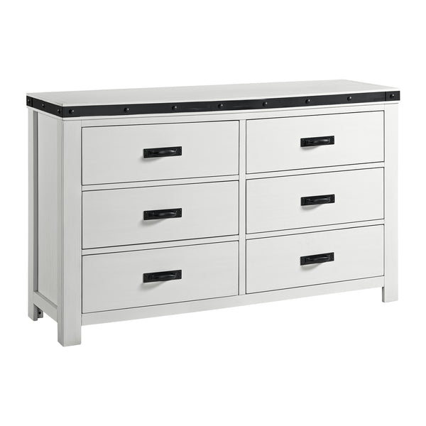 Wade Youth 6-Drawer Dresser in White