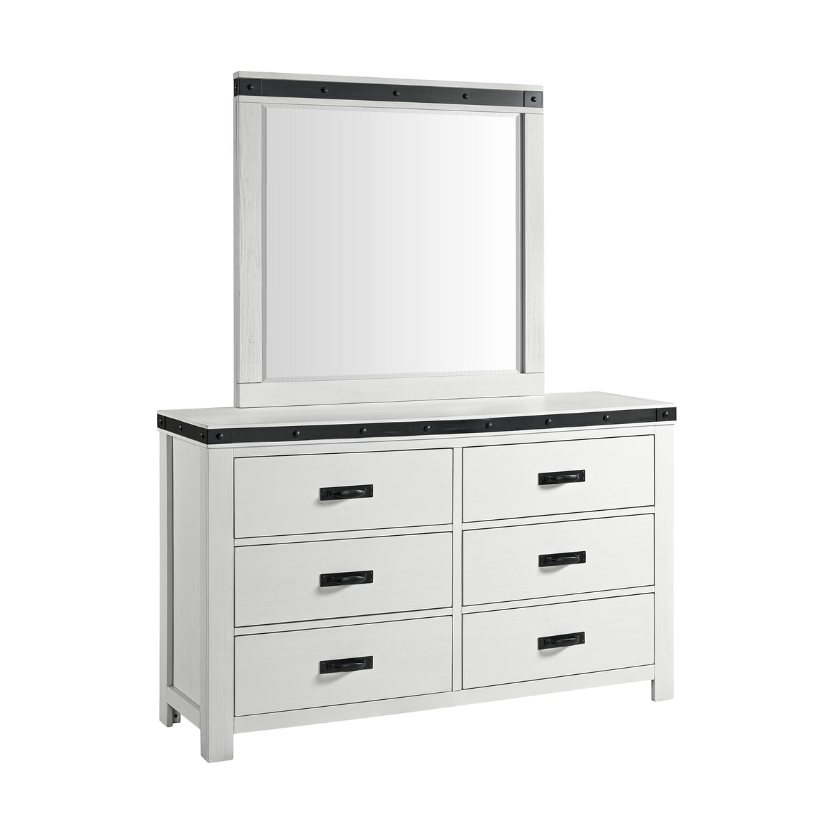 Wade Youth Dresser And Mirror Set In White