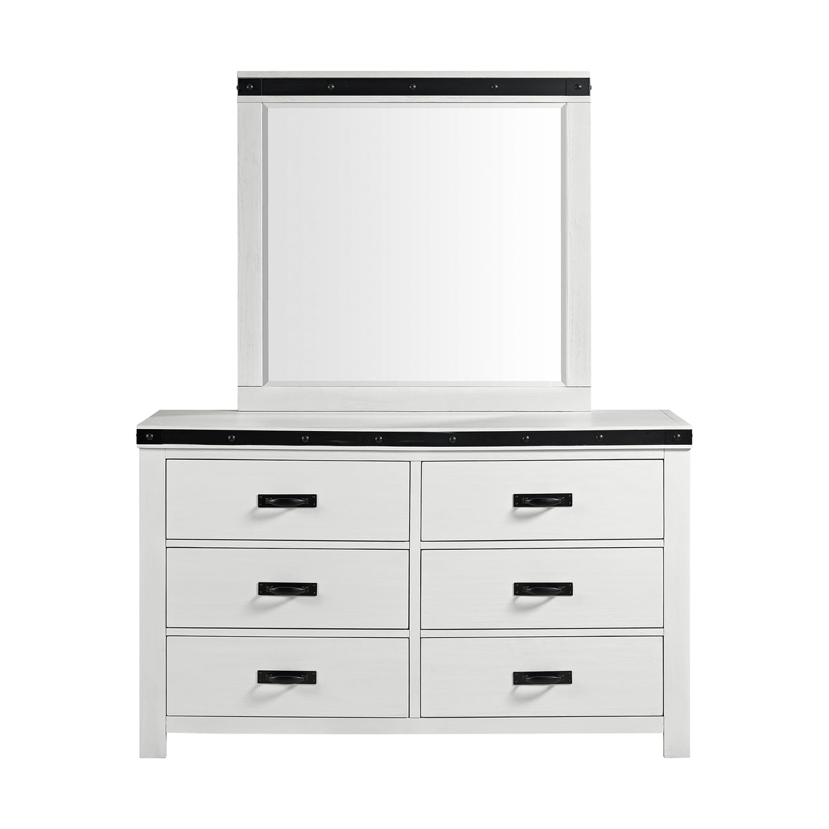 Wade Youth Dresser And Mirror Set In White