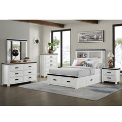 Wade Youth Full Platform Storage Bed in White