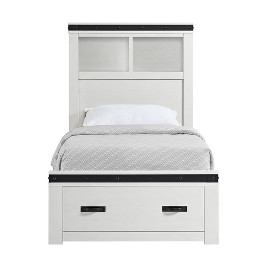 Wade Youth Twin Platform Storage Bed in White