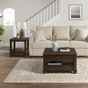 Wagner 2PC Occasional Table Set in Cherry-Square Lift-Top Coffee Table & End Table