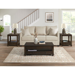 Wagner 3PC Occasional Table Set in Cherry-Rectangular Lift-Top Coffee Table & Two End Table