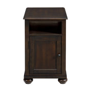 Wagner Chairside Table with USB in Cherry