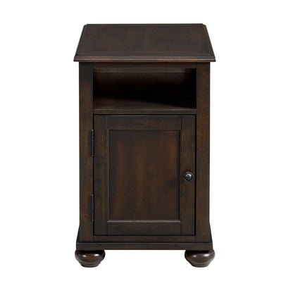 Wagner Chairside Table with USB in Cherry