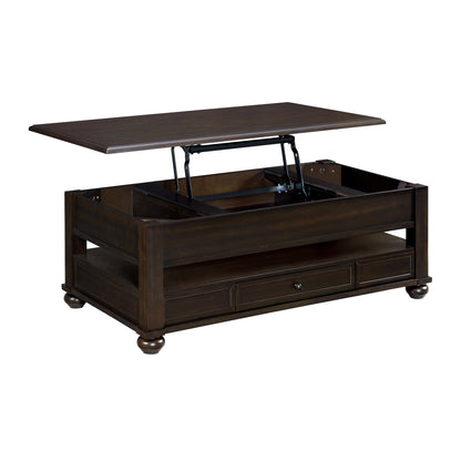 Wagner Rectangular Lift-Top Coffee Table w/ Casters in Cherry