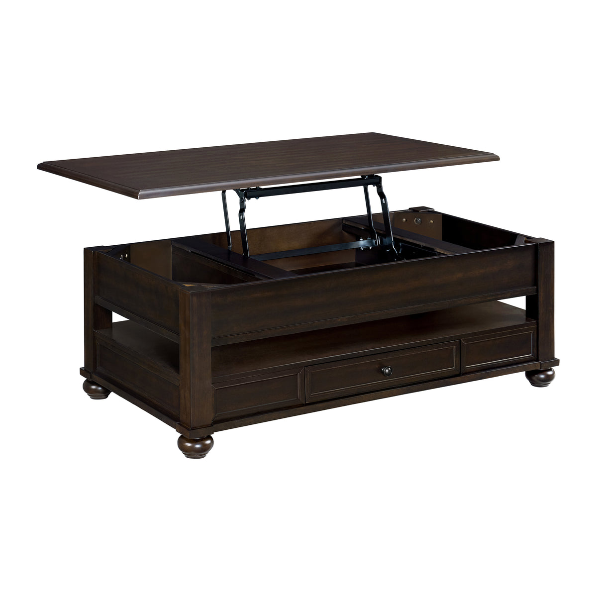 Wagner 2Pc Occasional Table Set In Cherry-Rectangular Lift-Top Coffee Table & End Table