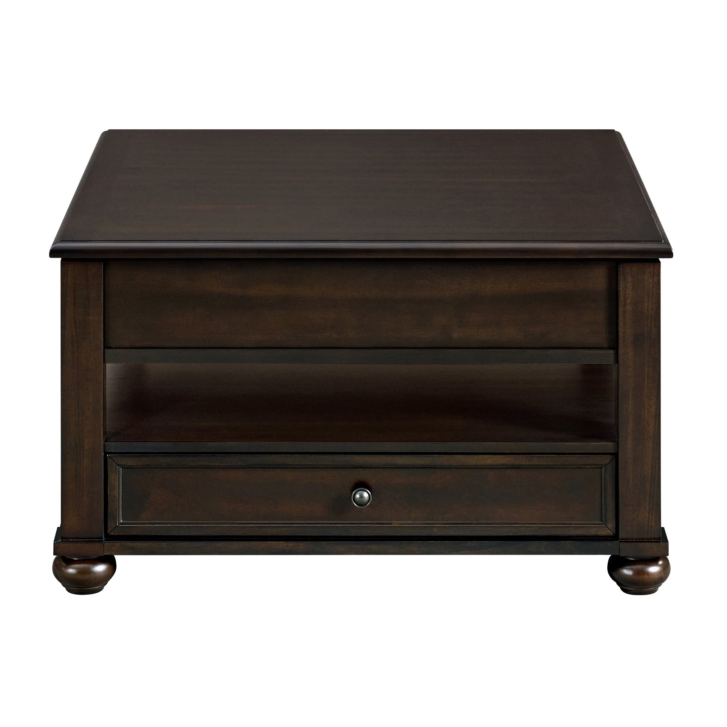 Wagner Square Lift-Top Coffee Table w/ Casters in Cherry
