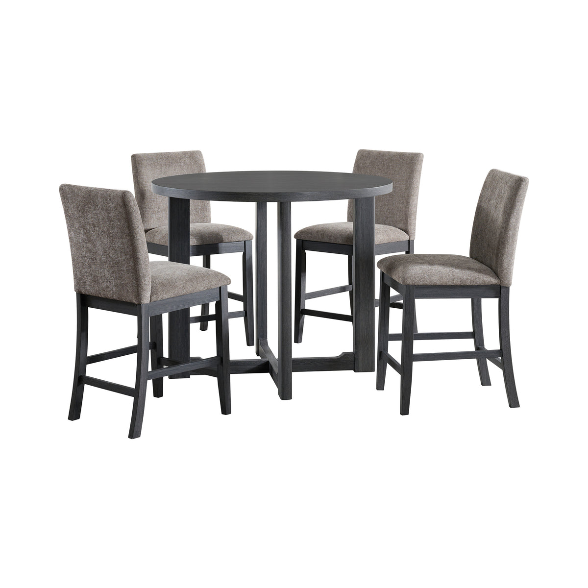 Wakefield 5PC Counter Set with Table and 4 Chairs in Espresso