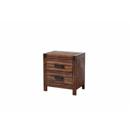 Warner Twin 3PC Platform Storage Bedroom Set In Chestnut