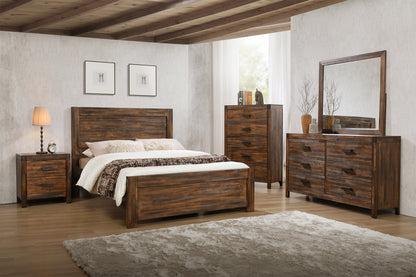 Warner Full Platform Storage Bed in Chestnut