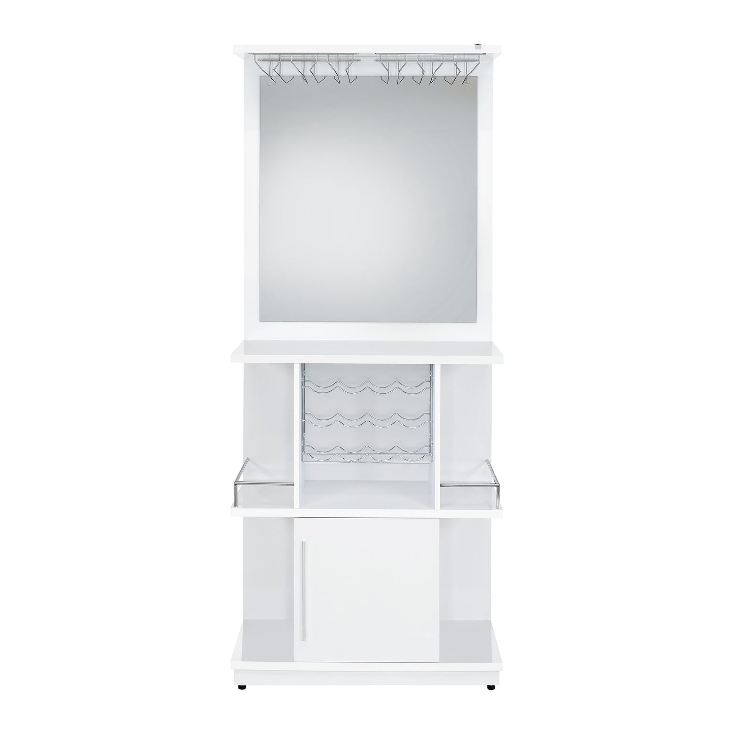 Wendolyn Wine Cabinet with Light in Glossy White