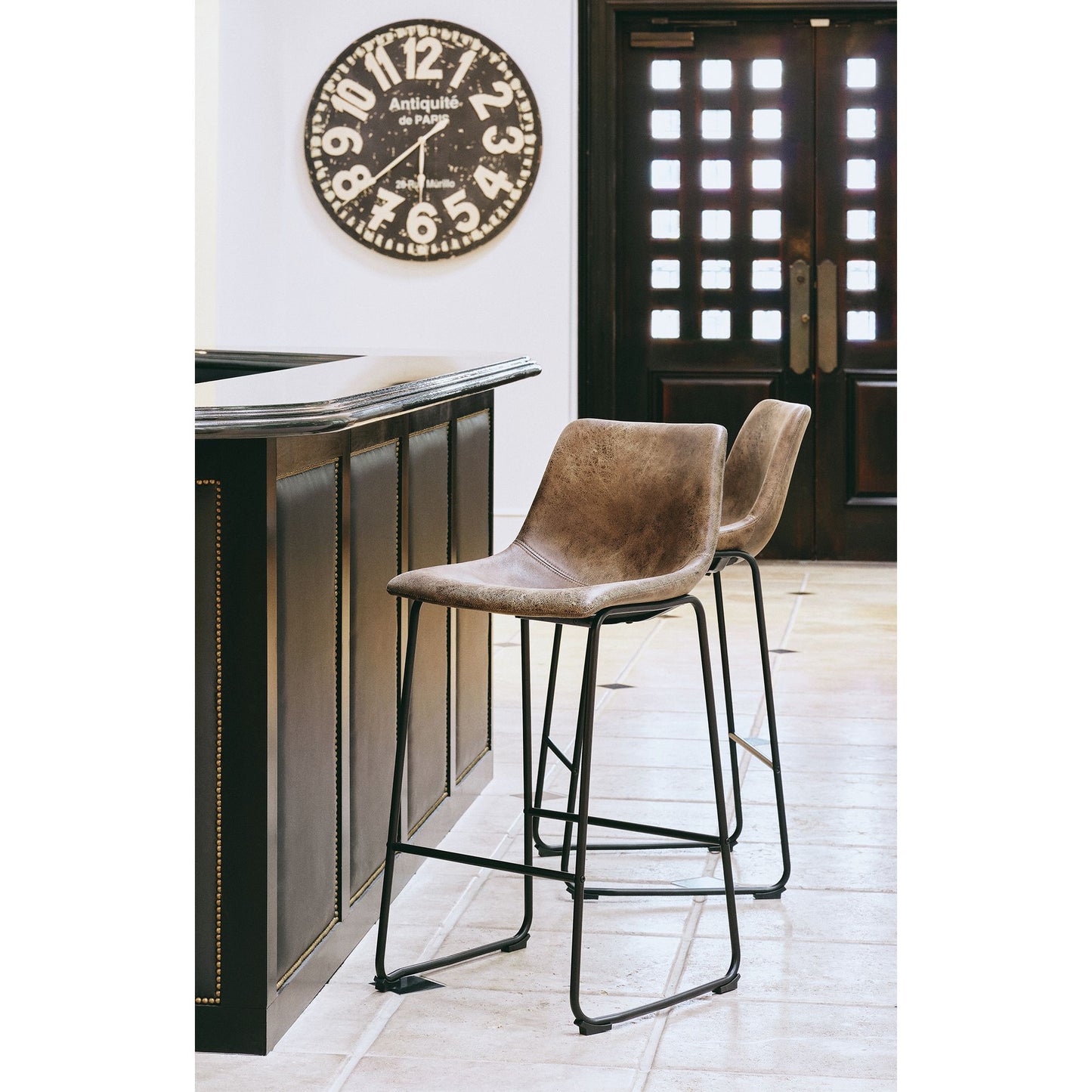 Wes Bar Stool (QSD6099) 29" Brown Bar Stool (2 Per Carton)