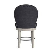Westford Swivel Counter Stool with Charcoal Linen in Grey (2 Per Carton)