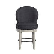 Westford Swivel Counter Stool with Charcoal Linen in Grey (2 Per Carton)