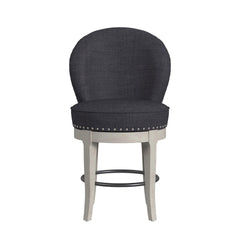 Westford Swivel Counter Stool with Charcoal Linen in Grey (2 Per Carton)