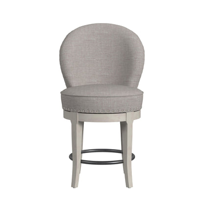 Westford Swivel Counter Stool with Grey Linen in Grey (2 Per Carton)