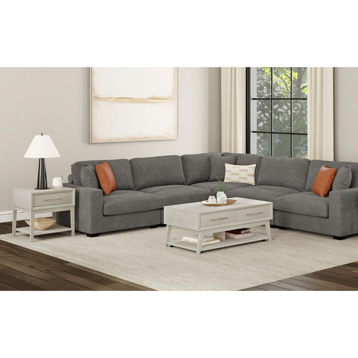 Westland 2PC Occasional Table Set in Almond-Coffee Table & End Table