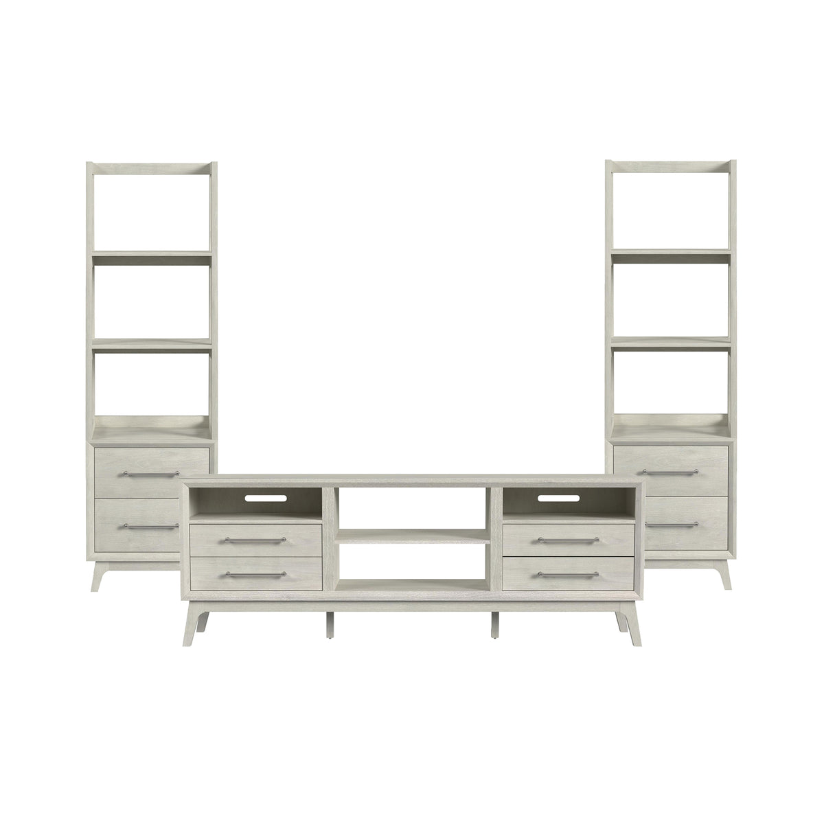 Westland 3PC Entertainment Unit with 71" TV Console in Almond