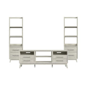 Westland 3PC Entertainment Unit with 71" TV Console in Almond