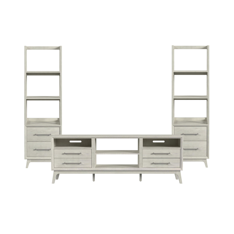 Westland 3PC Entertainment Unit with 71" TV Console in Almond