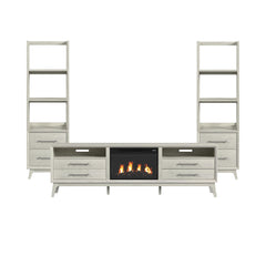 Westland 4PC Entertainment Unit with 82" TV Console in Almond