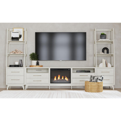 Westland 4PC Entertainment Unit with 82" TV Console in Almond