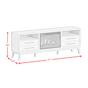 Westland KIT - 71" TV Console with Fireplace Insert in Almond