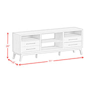 Westland 71" TV Console without Fireplace Insert in Almond