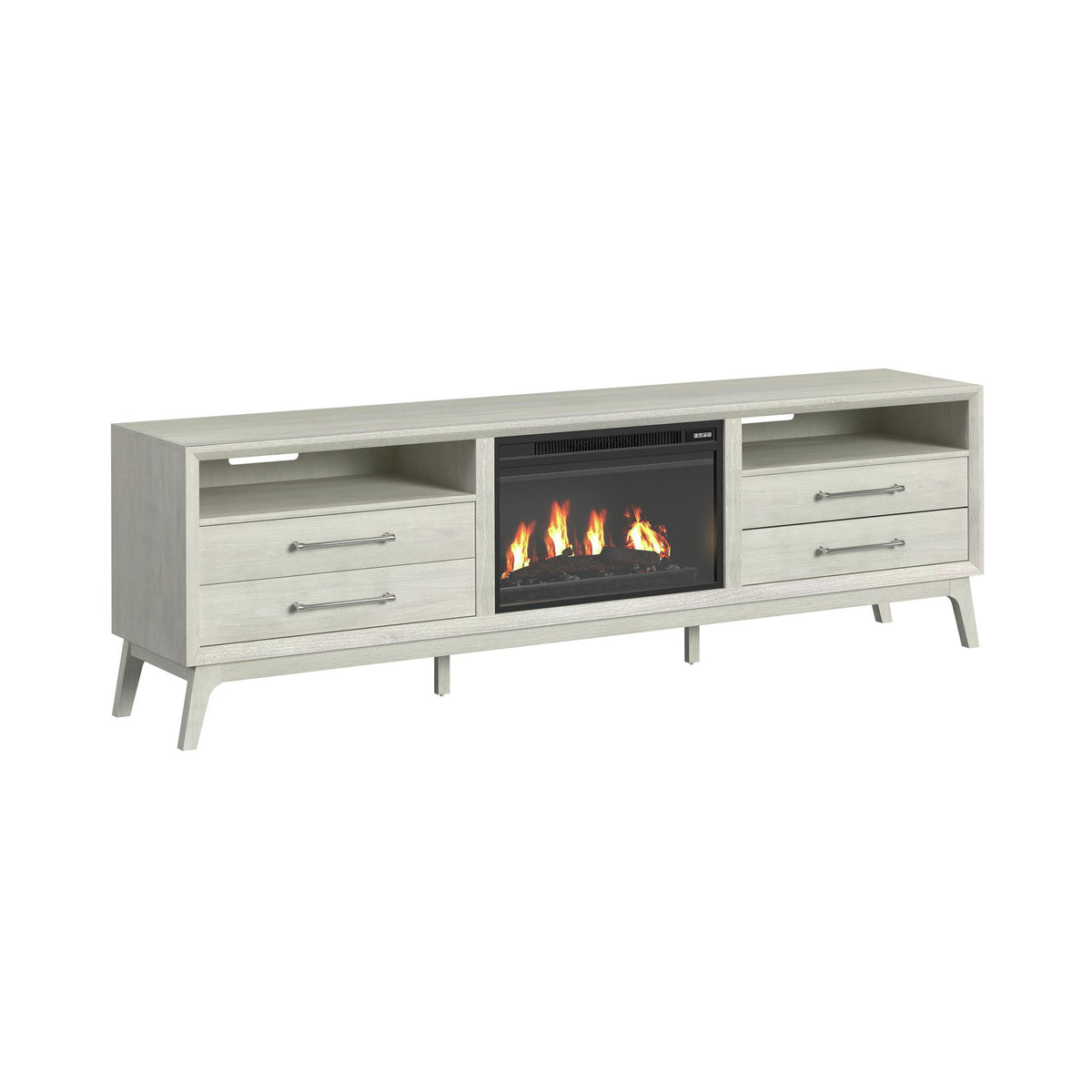 Westland 4PC Entertainment Unit with 82" TV Console in Almond