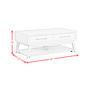 Westland 2PC Occasional Table Set in Almond-Coffee Table & End Table