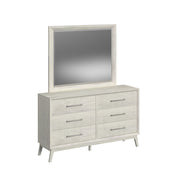 Westland Full UPH 5PC Bedroom Set with Grey Fabric in Almond