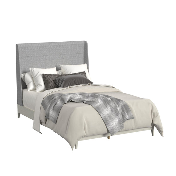 Westland Full Uph Bed With Grey Fabric In Almond
