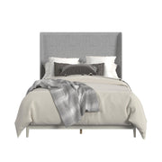 Westland Full UPH Bed with Grey Fabric in Almond