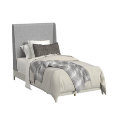 Westland Twin UPH 3PC Bedroom Set with Grey Fabric in Almond