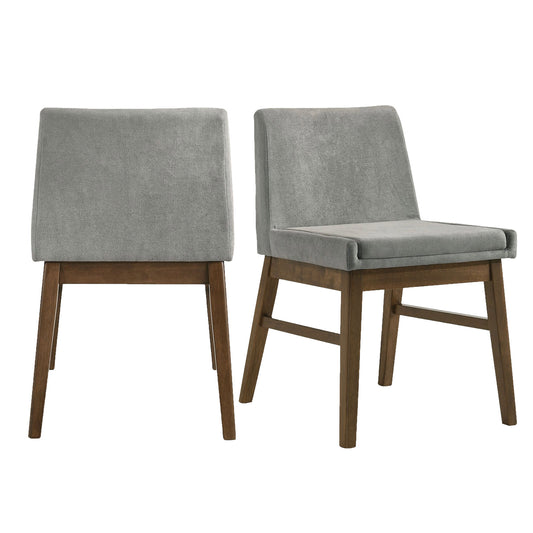 Weston Upholstery Side Chair Walnut W/Smoke fabric (2 Per Pack)