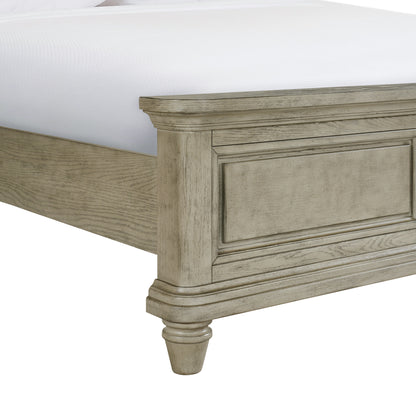 Whit-Ash Queen 4PC Bedroom Set with 2 Nightstands & Chest in Light Grey