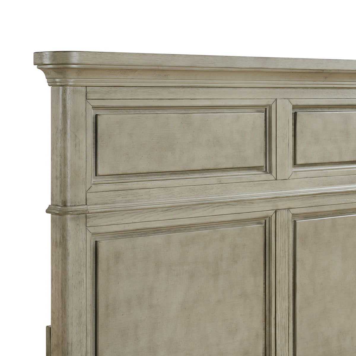 Whit-Ash Queen 4PC Bedroom Set with 2 Nightstands & Dresser in Light Grey