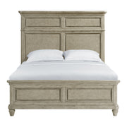 Whit-Ash Queen Panel Bed in Light Grey