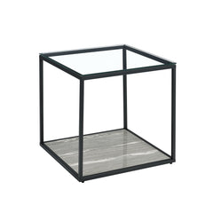 Yasmin 2PC Occasional Table Set in Grey-Coffee Table & End Table