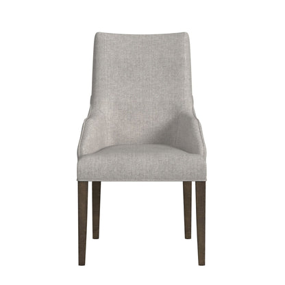 Yellowstone Dining Host Chair with Grey Fabric in Medium Brown (2 Per Carton)