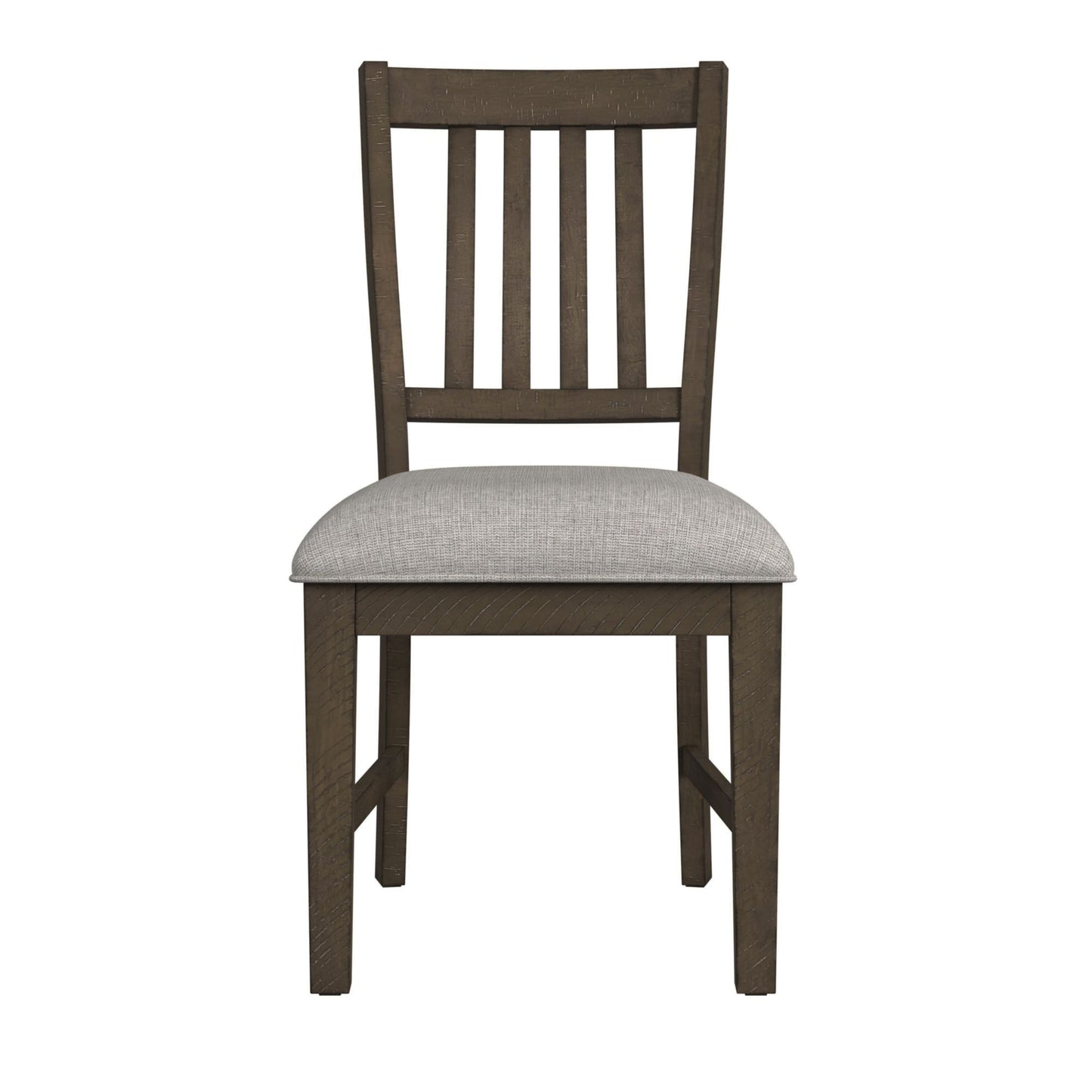 Yellowstone Dining Side Chair with Grey Fabric in Medium Brown (2 Per Carton)