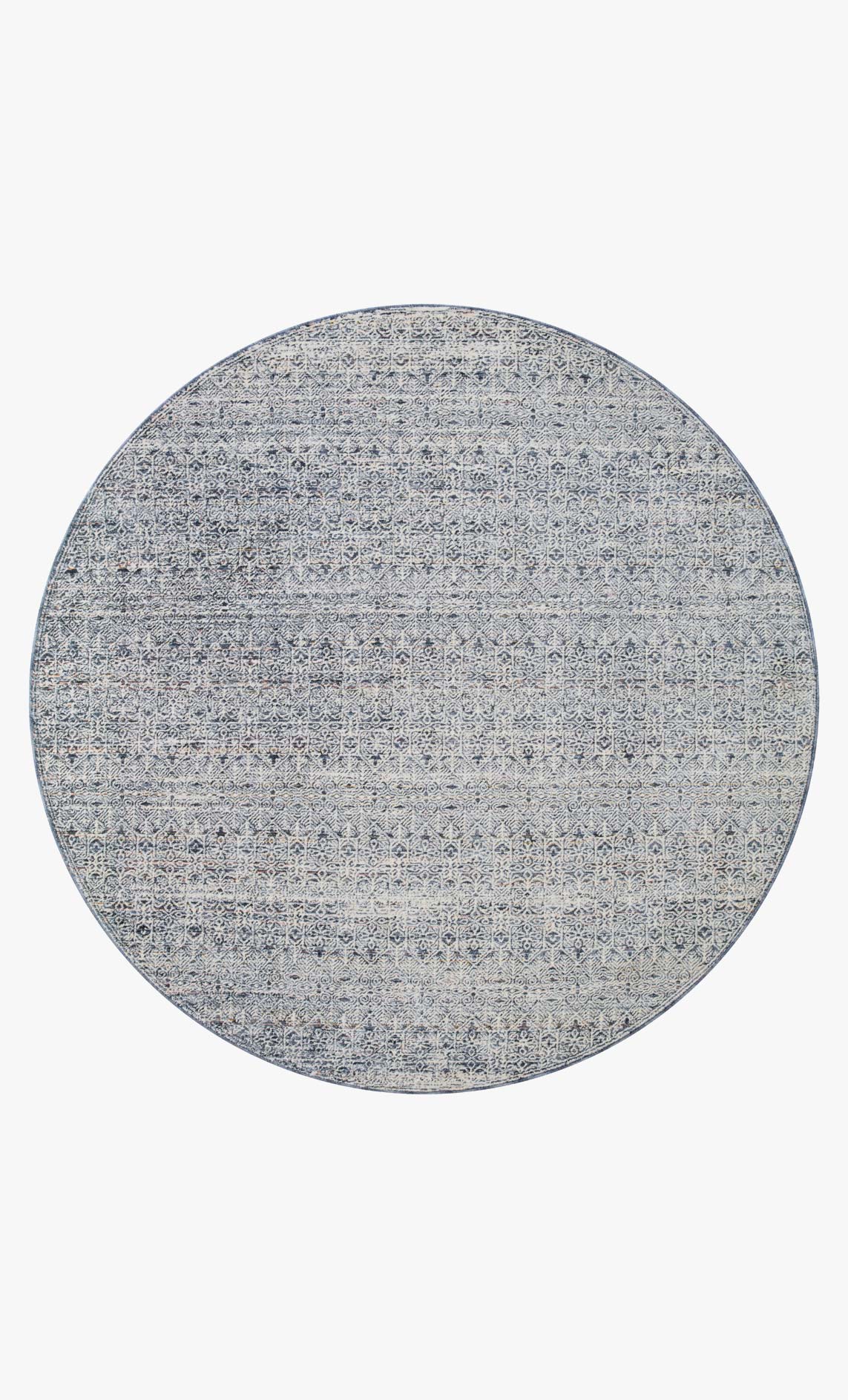 Amber Lewis x Loloi Zuma ZUM-01 Denim / Ivory