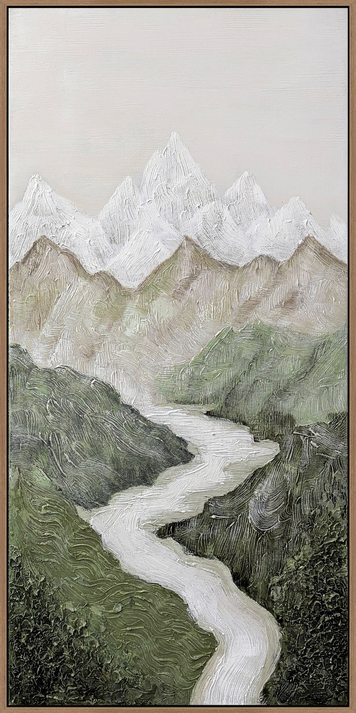 Verdant Passage II Hand-Painted Canvas in Frame